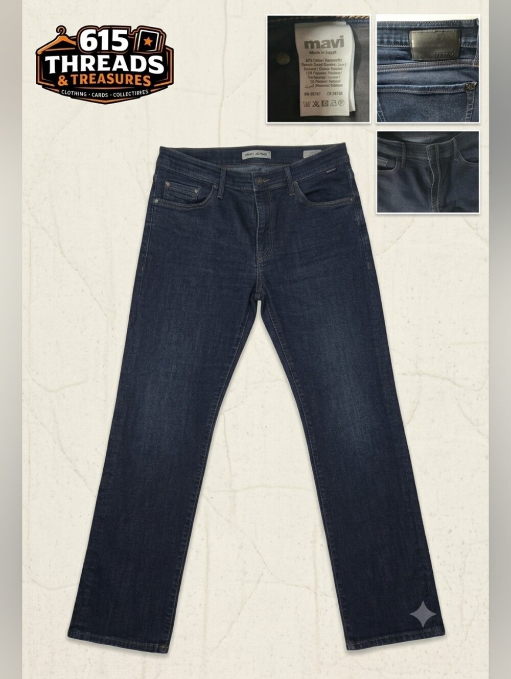 Mavi Men's Dark Blue Straight Leg‎ Jeans